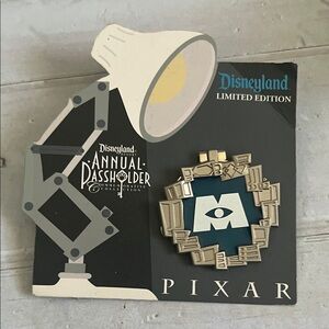 Disney Limited Edition Pixar Pin - Black, Blue, Gold